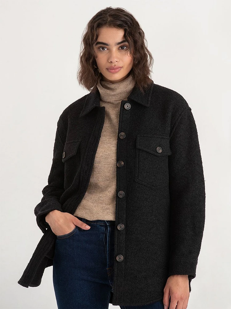 Zia Wool Blend Shirt Jacket