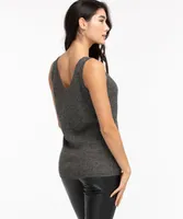 Ribbed V-Neck Sweater Tank