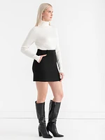 Evan Crepe Mini Skirt