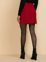 Wool-Blend Mini Skirt Boucle