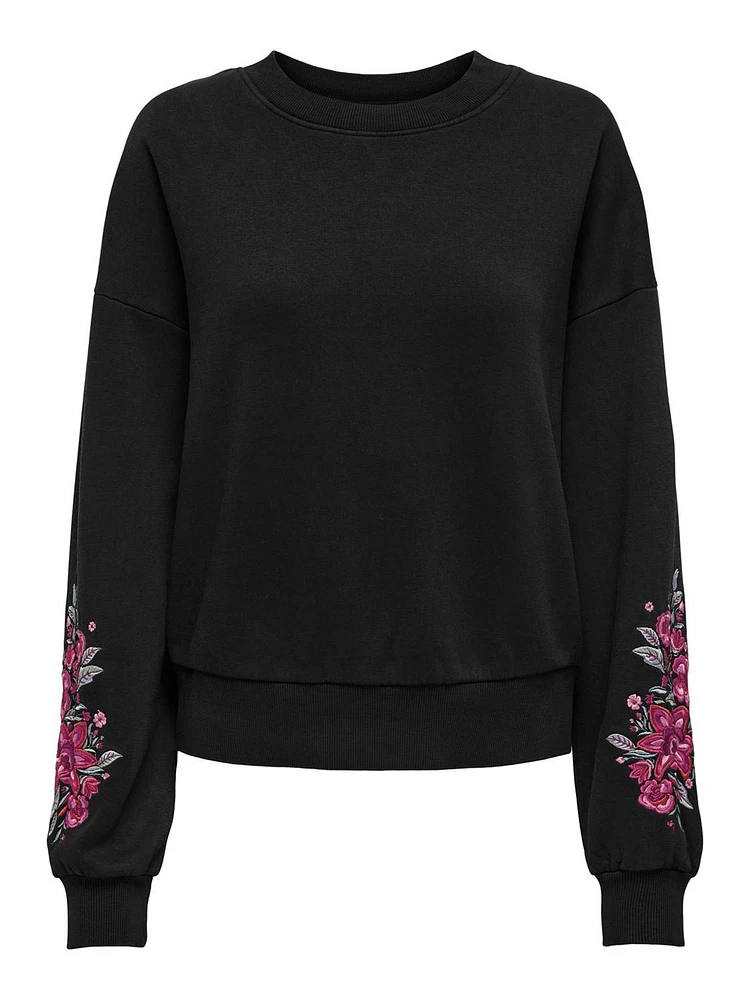 Callie Floral Embroidery Sweatshirt