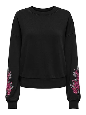 Callie Floral Embroidery Sweatshirt