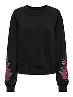 Callie Floral Embroidery Sweatshirt