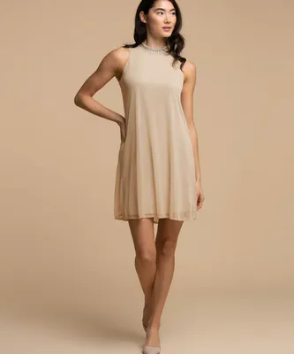 Tiana B Sleeveless Beaded Neckline Dress