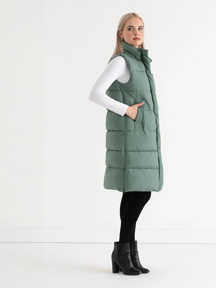 Mid Length Puffer Vest