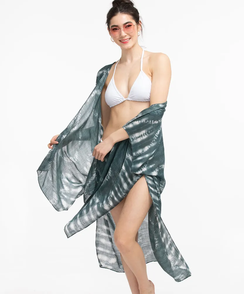 Green Tie-Dye Ruana