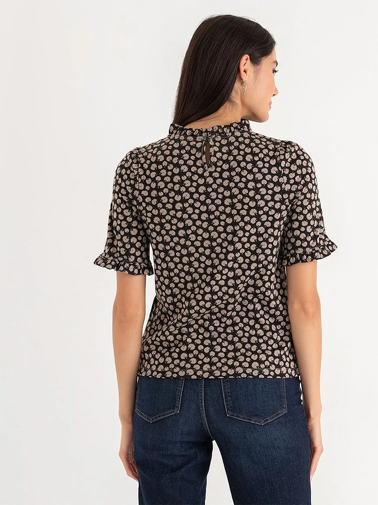 Short Sleeve Frill Top