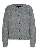 Long Sleeve O-Neck Button Cardigan