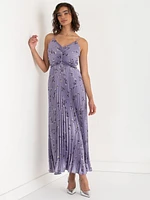 Strappy Pleated Maxi Dress