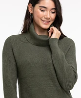 Waffle Stitch Cowl Neck Dress