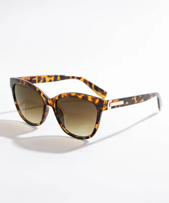 Tortoise Sunglasses With Gold Accents