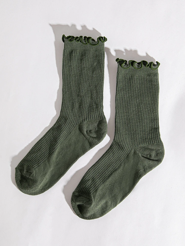 Lettuce Trim Crew Socks