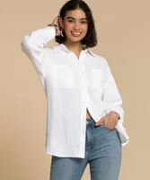 Collared Button Down Long Sleeve Shirt