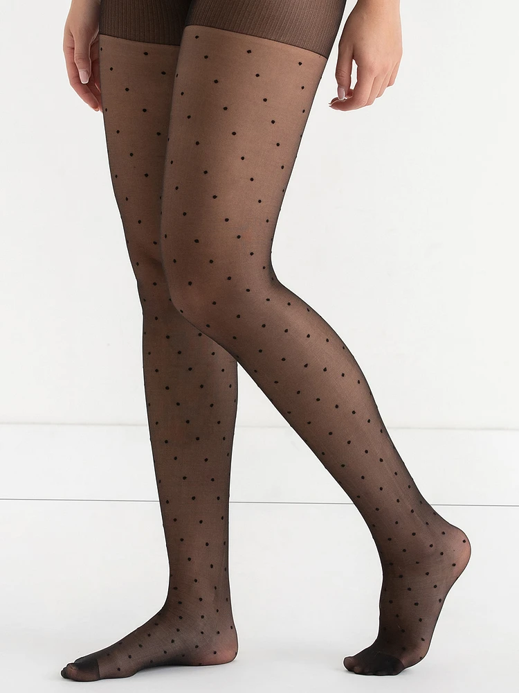 Dotted Black Tights