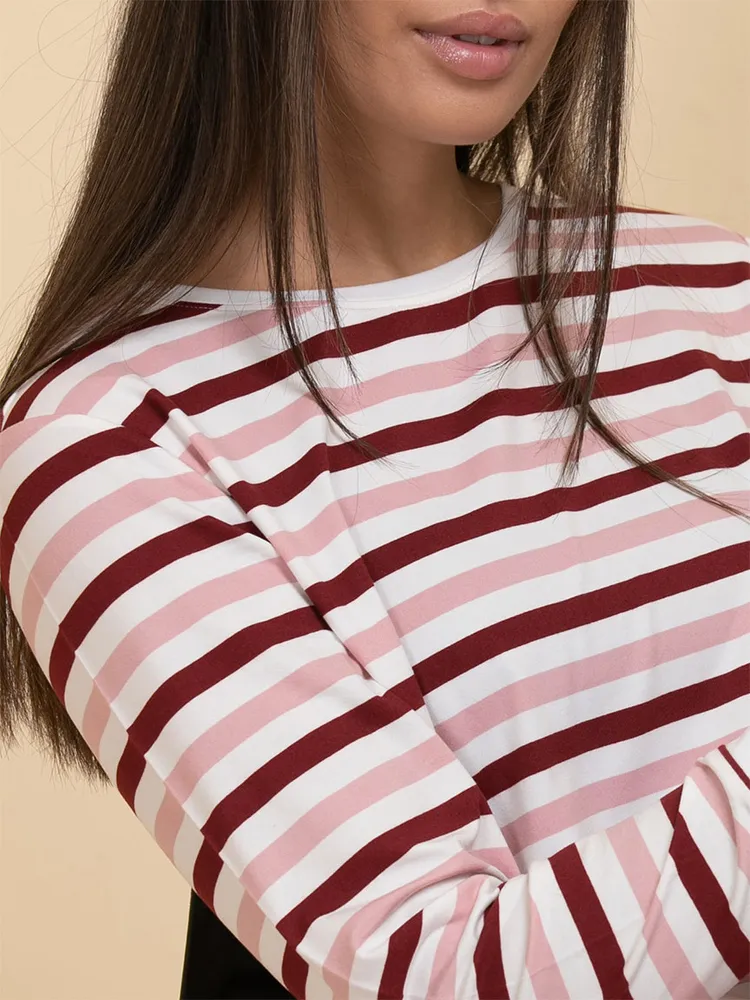 Long Sleeve Striped Pajama Set