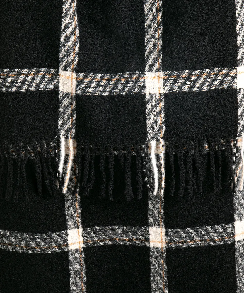 Black Plaid Scarf