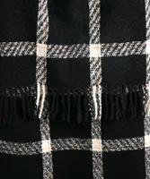 Black Plaid Scarf