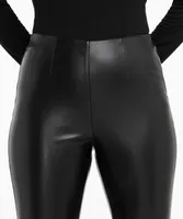 Faux Leather Kick Flare Pant