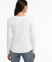 Long Sleeve Scoop Neck Top