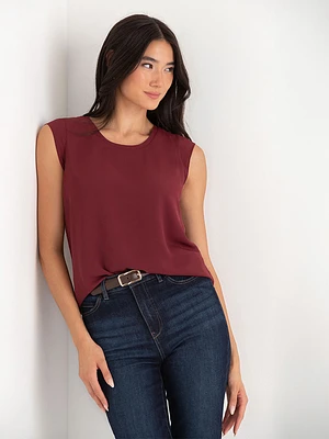 Carrie 2-Layer Cap Sleeve Blouse