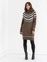 Turtleneck FairIsle Knit Dress