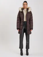 Puffer Jacket with Waist Insert