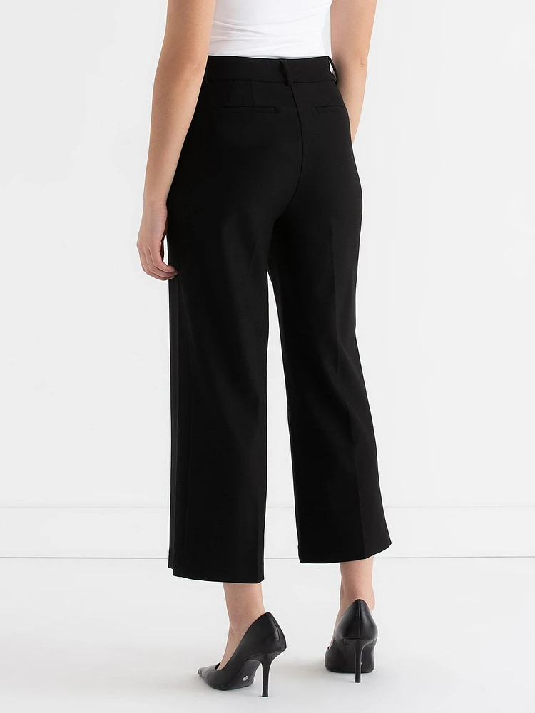 Weslee Wide Crop Pant Luxe Ponte