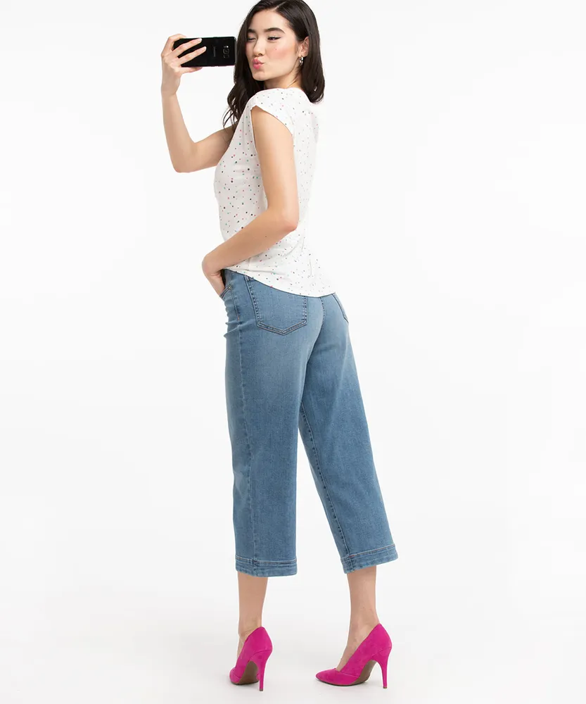 Eco-Friendly Cropped Wide Leg Jean