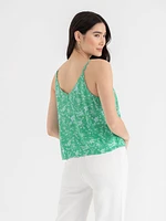 Rayon Button Tank