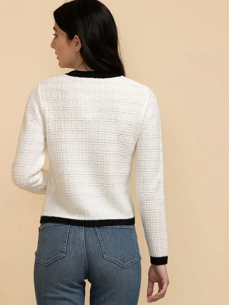 Jewel Button Lady Jacket Sweater