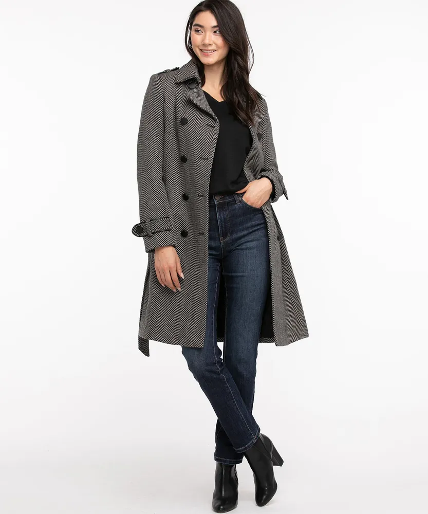 Wool Blend Trench Coat