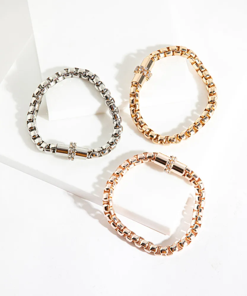 Chain Link Bracelet Trio