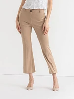 Flared Ankle Pants Ponte Twill