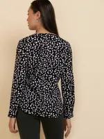 V-Neck Long Sleeve Blouse