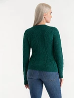 Crewneck Cable Knit Sweater