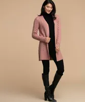 Pointelle Open Cardigan