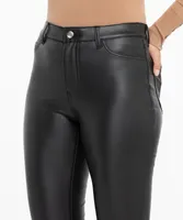 Faux Leather Straight Leg Pant