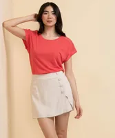 Crochet Linen Extended Sleeve Tee