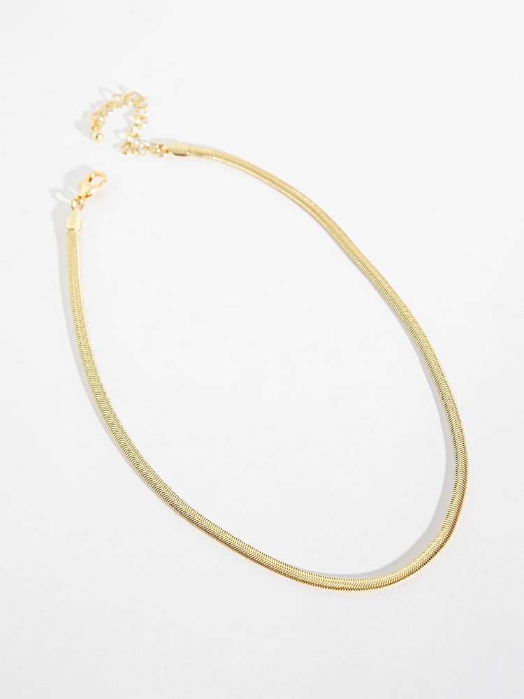 Layered Snake Chain Necklace in Gold