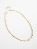 Layered Snake Chain Necklace in Gold