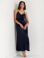 Strappy Pleated Maxi Dress