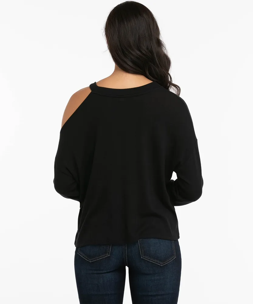 Cold Shoulder Hacci Top