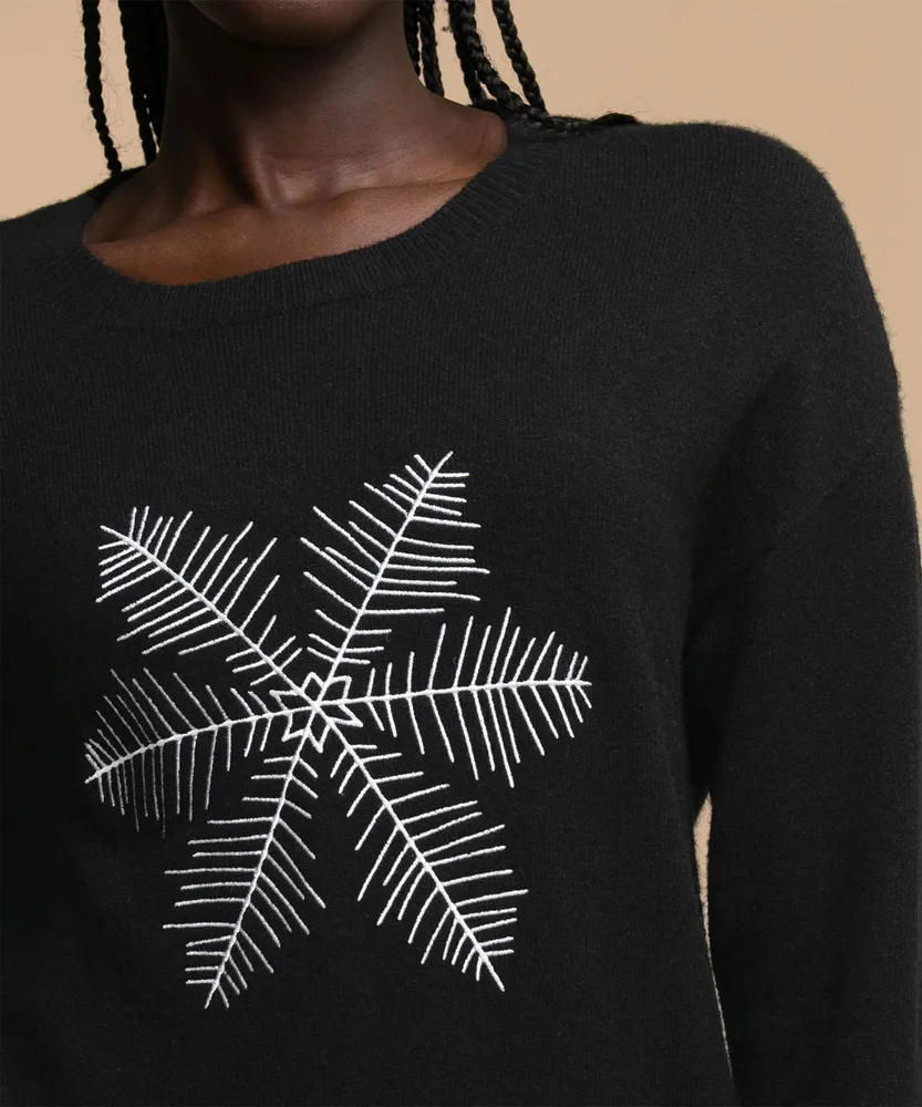 Embroidered Snowflake Sweater