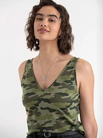 V-Neck Slub Tank