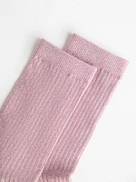 High Lurex Crew Socks