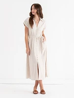 Midi Linen Shirtdress