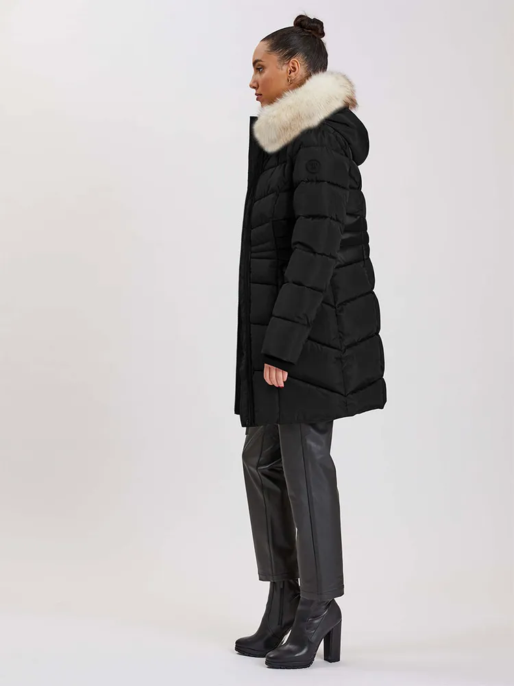 Puffer Jacket with Waist Insert