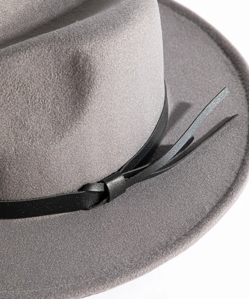 Leather Detail Panama Hat