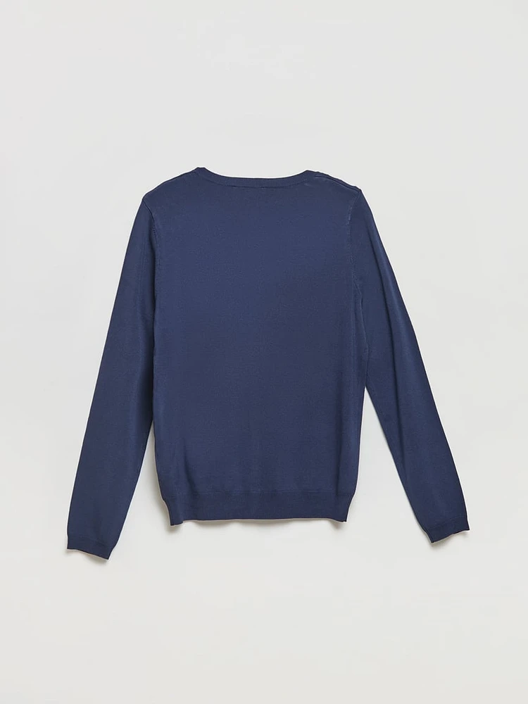 Crew Neck Cardigan