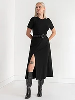 Short Sleeve Midi Dress